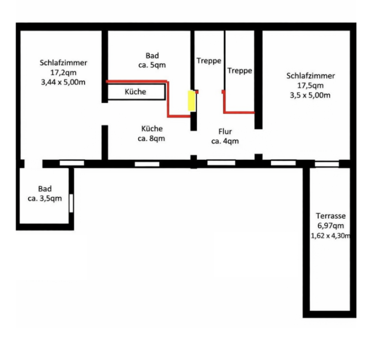 WG Wohnung – 2 Schlafzimmer mit eigenen Bädern - Bild 1